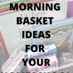 Secular Morning Basket Ideas for your homeschool. Our secular morning basket. Secular morning basket ideas. Morning basket. Morning basket homeschool. Morning basket ideas. Secular morning basket homeschool ideas. Themed morning basket. Poetry morning basket. Homeschooling with a morning basket. What is a morning basket? How to create a morning basket? What you need for your morning basket!