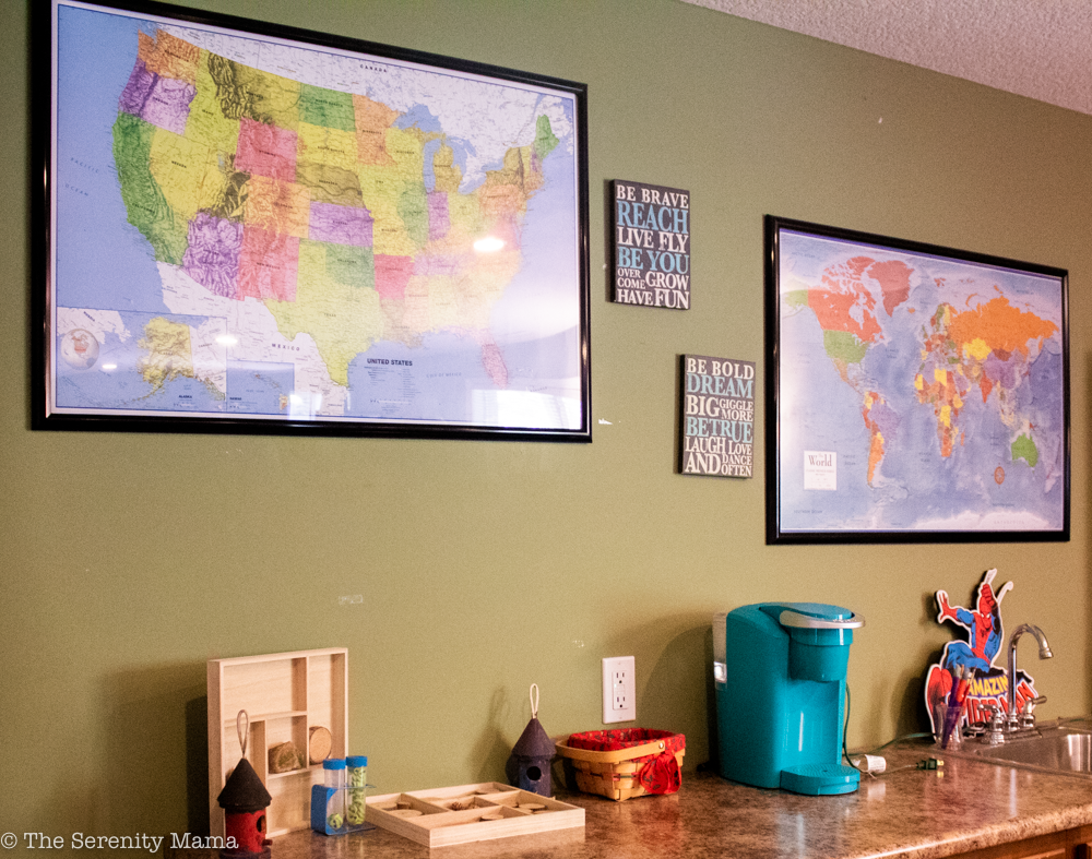 Maps for homeschool room tour