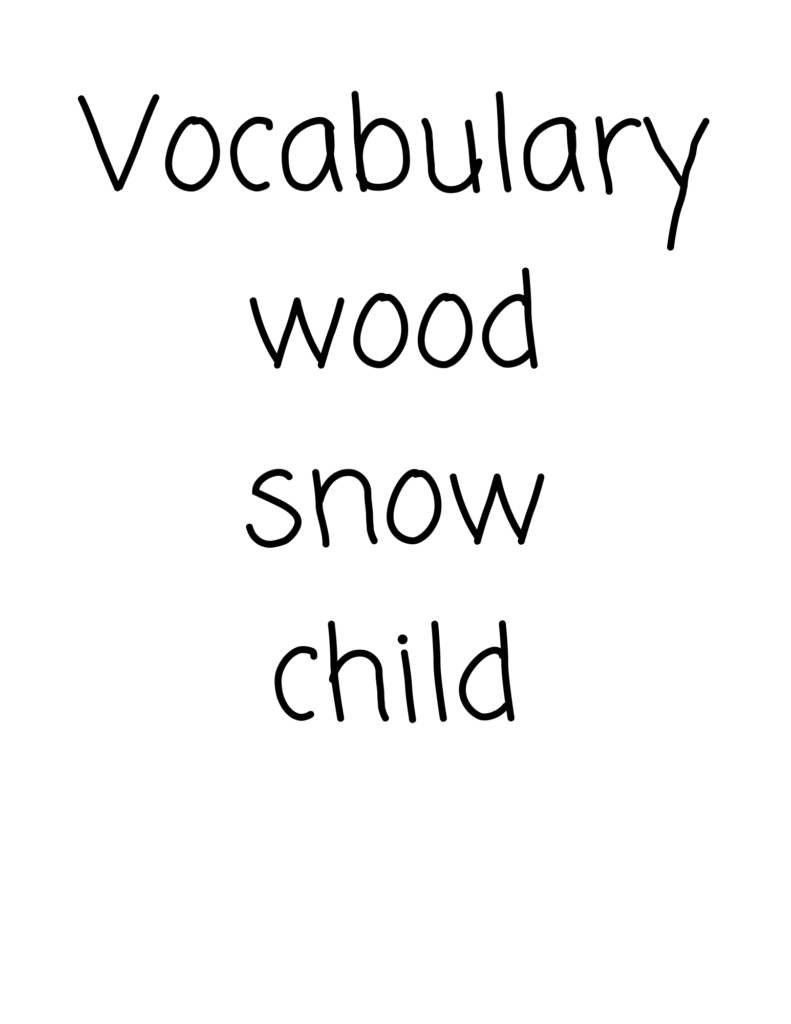 Vocab for The Gruffalo's Child Unit Study