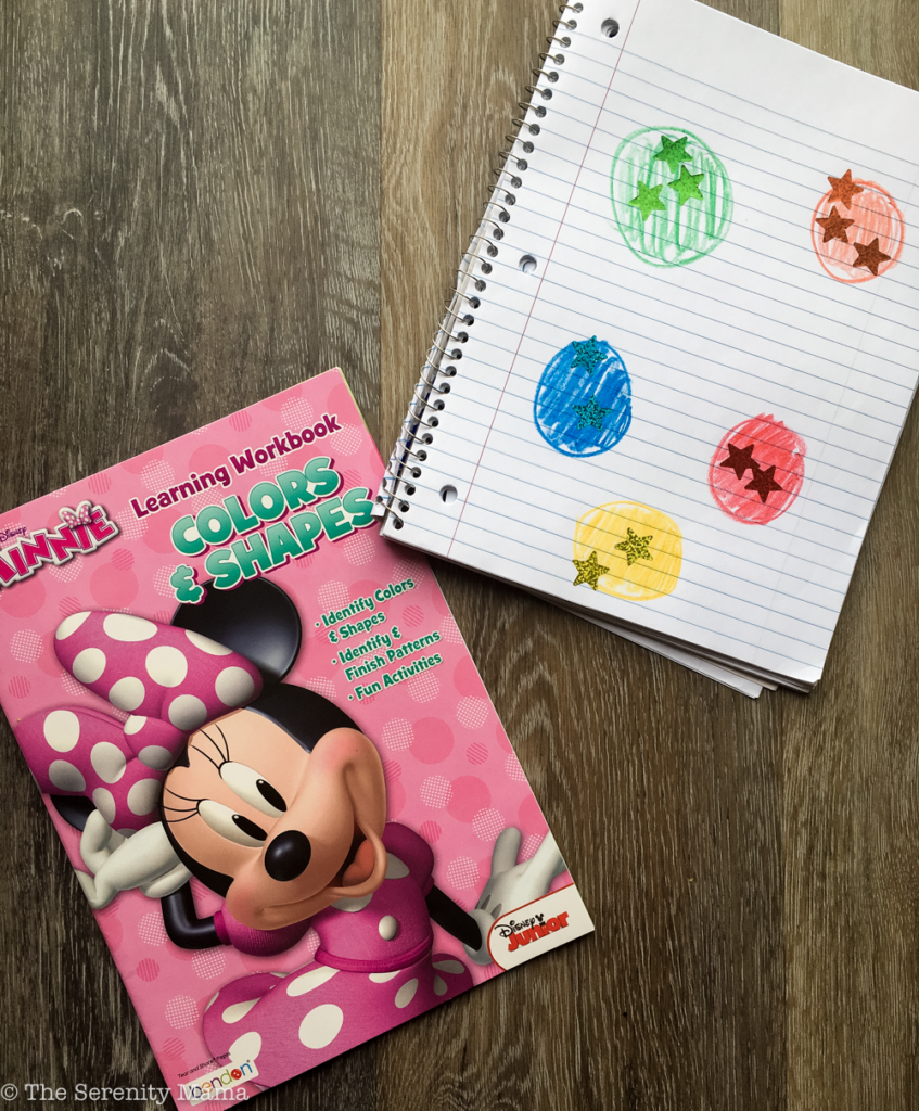 Workbooks for how to homeschool with a toddler